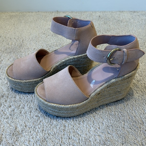 Marc Fisher Alita Platform Wedge Espadrille Sandal | Size 6.5 | Light Pink - Picture 5 of 9